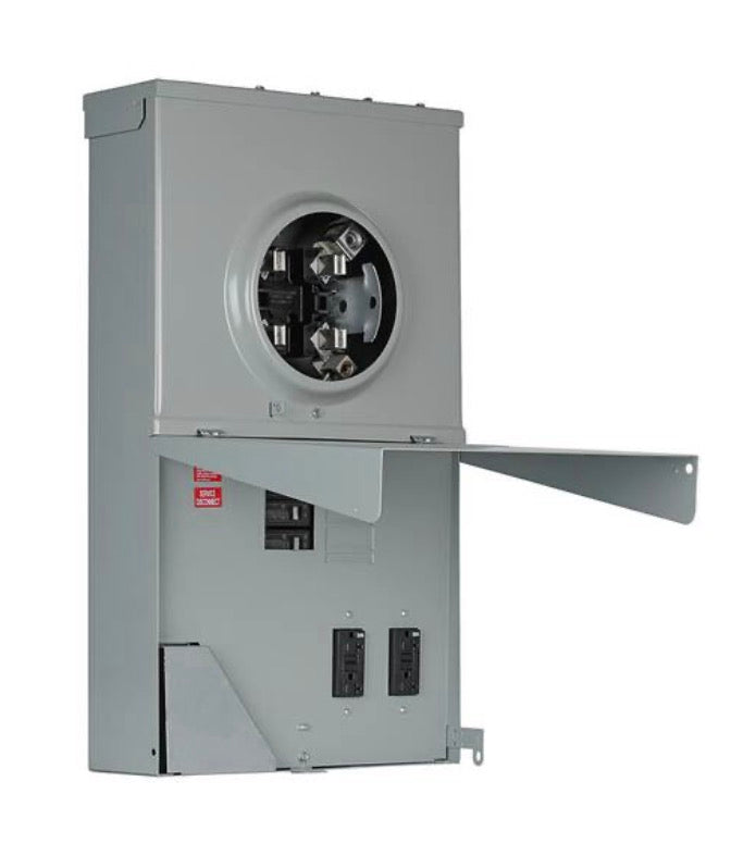 100 Amp 4-Space 8-Circuit Main Breaker Overhead/Underground Metered Temporary Power Panel