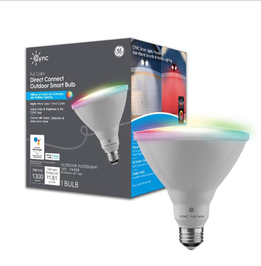 90-Watt PAR38 LED EQ 7000K Full Color Dimmable Smart Flood Bulb 1-PK