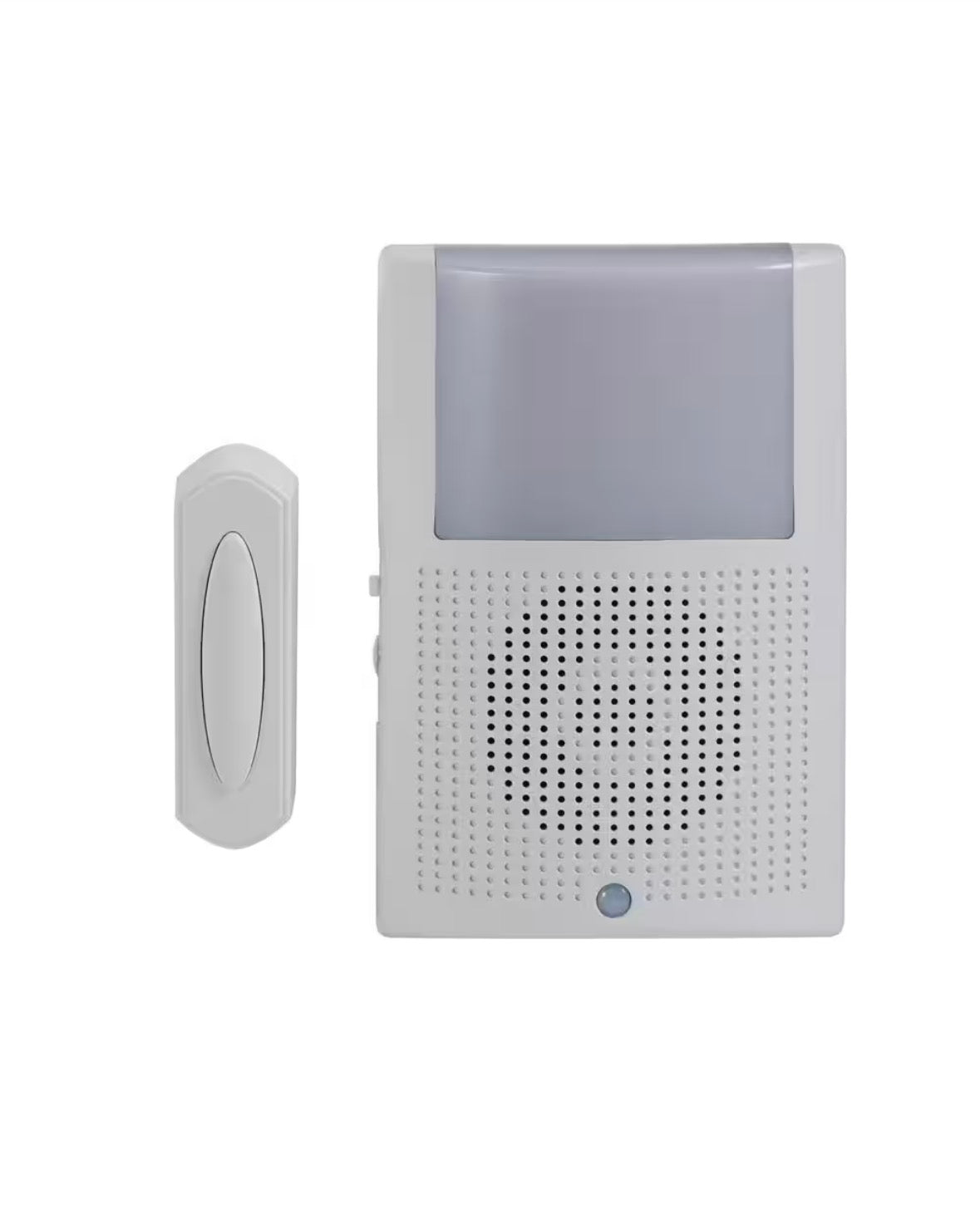 Wireless Plug-In Doorbell Kit with White Insert and 1 Push Button, White
