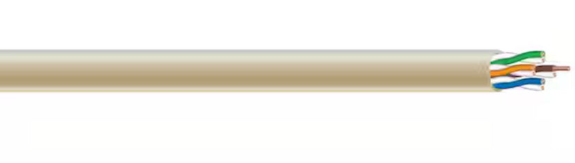 300 ft. Tan 24/4 Solid CU CAT5e CMR-CMX Indoor/Outdoor Data Cable