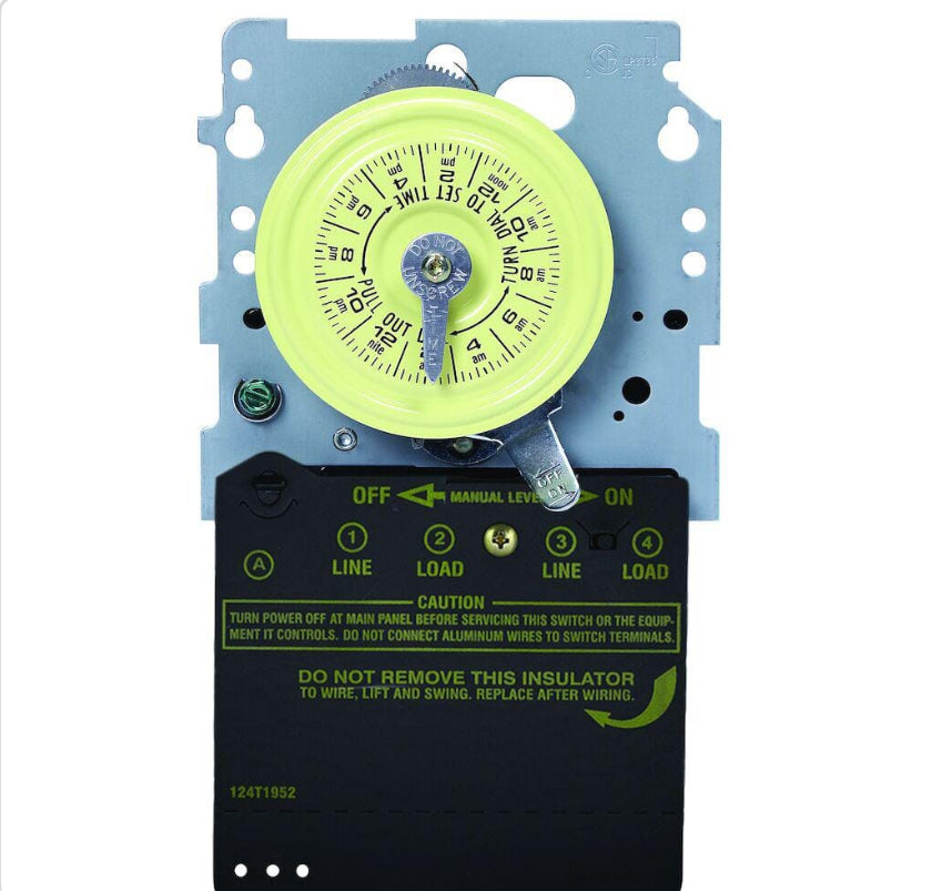 T100 Series 40 Amp 208-277V DPST 24 Hour Mechanical Time Switch Mechanism
