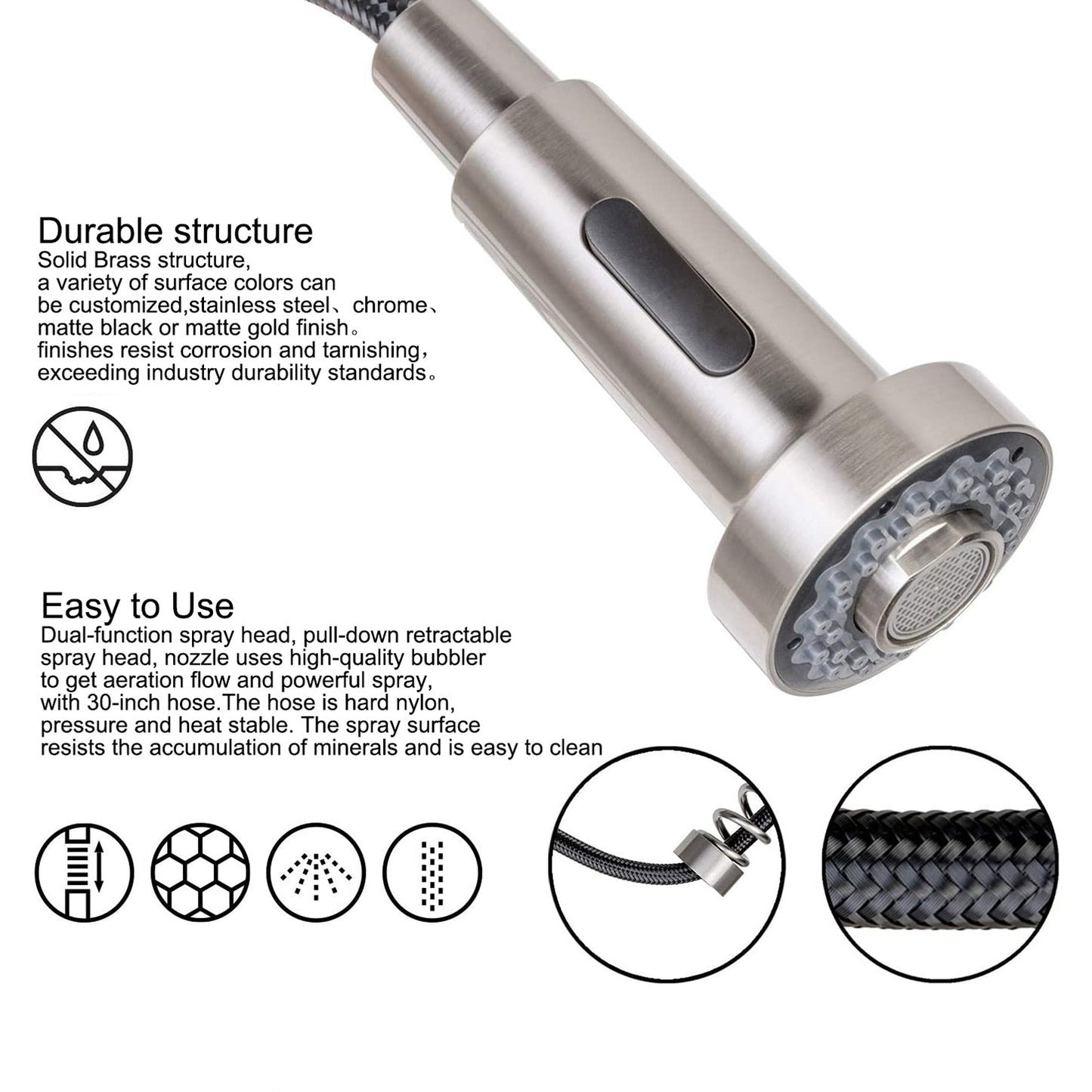 Modern Spring Neck Faucet with Pull-Down Sprayer - Bath Pro Supply