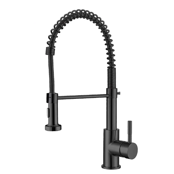 Modern Spring Neck Faucet with Pull-Down Sprayer - Bath Pro Supply