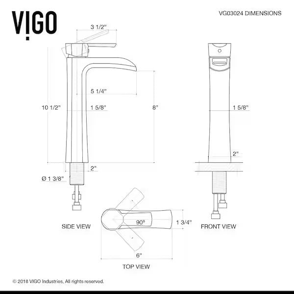 Niko Single-Handle Single Hole Bathroom Vessel Sink Faucet in Matte Black - Bath Pro Supply