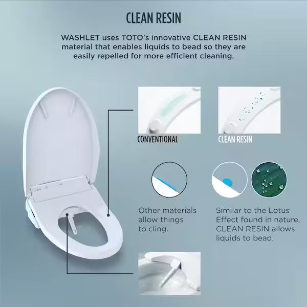 K300 Washlet Electric Heated Bidet Toilet Seat for Elongated Toilet in Cotton White - Bath Pro Supply