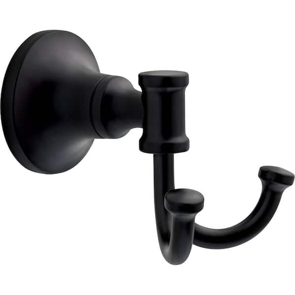 Chamberlain Double J Towel Hook in Matte Black - Bath Pro Supply