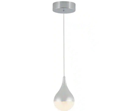 Glitzer 6.5-Watt 1 Light Chrome Modern Integrated LED Mini Pendant Light Fixture for Kitchen Island