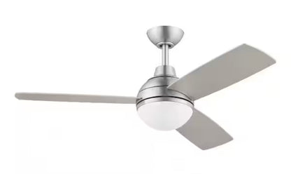 Beckford 52 in. Indoor Brushed Nickel Ceiling Fan with Adjustable White Integrated LED with Remote Control Included