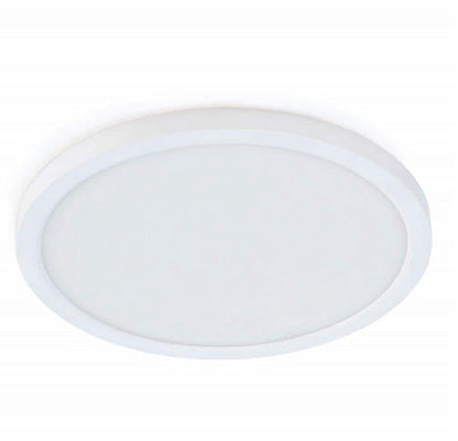 10.5-Watt Integrated LED Flush Mount 7.5 in. White Round Dimmable Flat Panel Ceiling with Color Change 5CCT