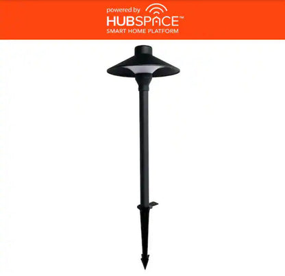 Vernon Park 120 Lumen Low Voltage Black Integrated LED Aluminum Outdoor Path Light Powered by Hubspace (1-Pack)