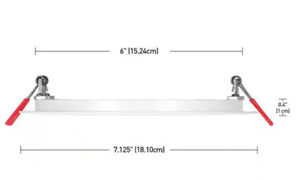 Ultra Slim 6 in. Adjustable CCT Canless New Construction & Remodel IC Rated Indoor/Outdoor LED Recessed Light Kit