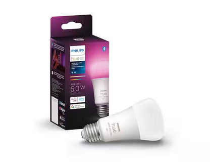 60-Watt Equivalent A19 Smart LED Color Changing Dimmable A-Style Light Bulb with Bluetooth (1-Pack)