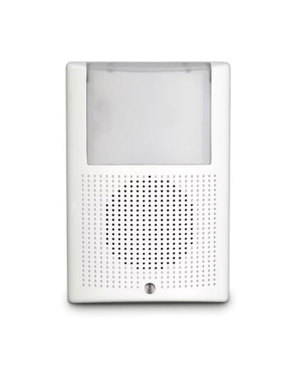 Wireless Plug-In Doorbell Kit with White Insert and 1 Push Button, White