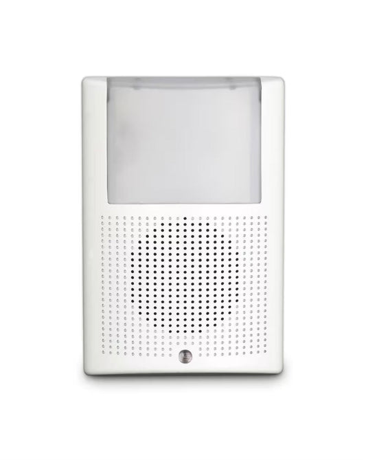 Wireless Plug-In Doorbell Kit with White Insert and 1 Push Button, White