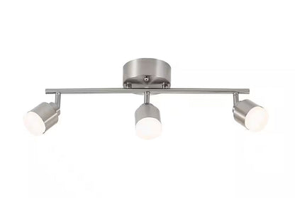19 in. 3-Light Brushed Steel Integrated LED Track Lighting Kit