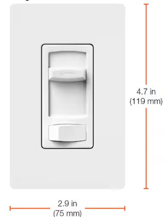 Skylark Contour LED+ Dimmer Switch for LED Bulbs, 150-Watt/Single-Pole or 3-Way, Light Almond (CTCL-153PDH-LA)