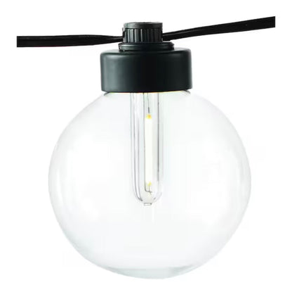 10-Bulbs 11 ft. Outdoor/Indoor Plug-In LED String Light with Filament Bulb
