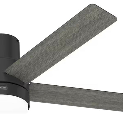 Irvine 52 in. Indoor Matte Black Ceiling Fan with Remote and Light Kit