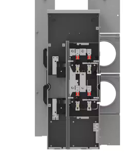Outdoor 125 Amp, 4 Jaw, 2 Position, Ring Type Residential Meter Stack