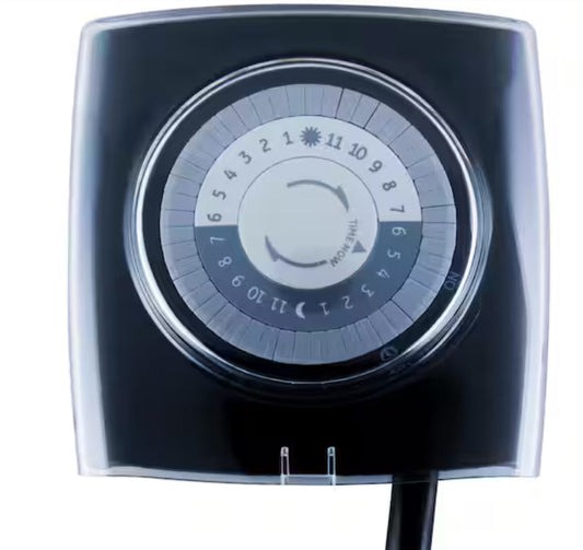 15 Amp 24-Hour Outdoor Plug-In Extreme Weather Mechanical Timer, Black