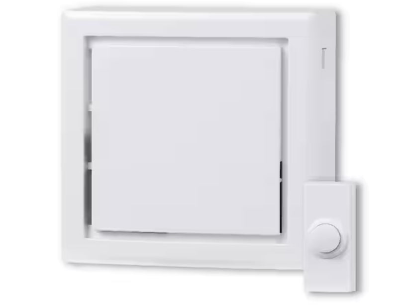 Wireless Battery Operated Doorbell Kit with Wireless Push Button, White