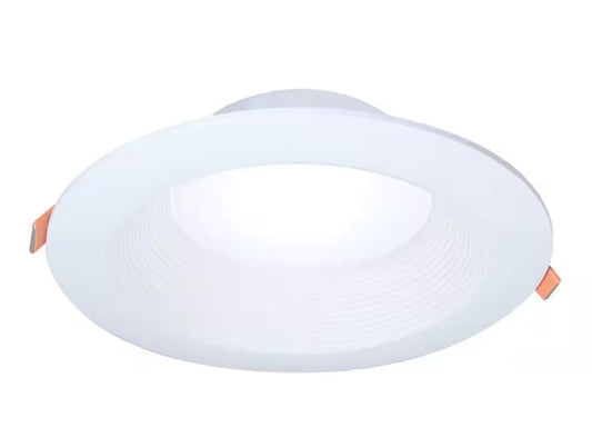 LTB 6 in. Selectable CCT (3000K-5000K) Integrated LED, White Recessed Light, Dimmable Retrofit Trim