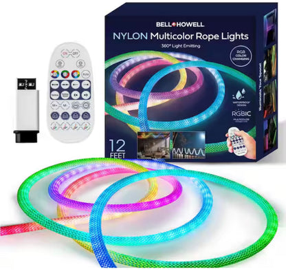 180-Light 12 ft. Indoor/Outdoor USB Plug-In Integrated LED Novelty Rope light 1-Pack
