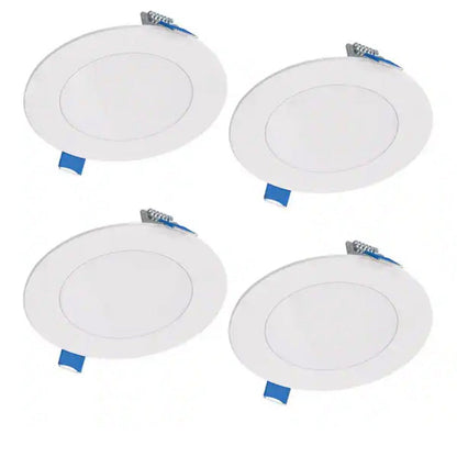 HLBSL4 4 in. Adjustable CCT Canless IC Rated Dimmable Indoor Integrated LED Recessed Light Kit (4-Pack)