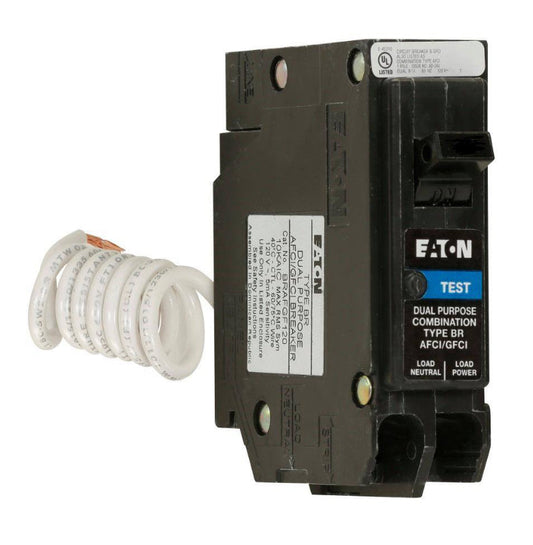 BR 15 Amp Single-Pole Dual Function Arc Fault/Ground Fault Circuit Breaker