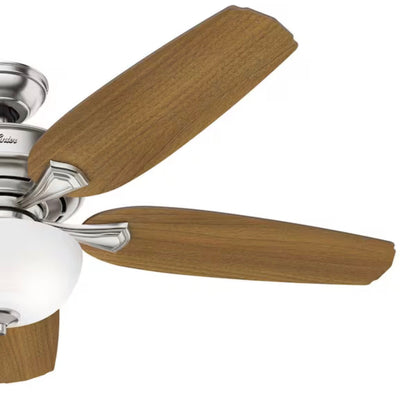 Channing 54 in. Hunter Express Indoor Brushed Nickel Ceiling Fan with Remote and Light Kit Included