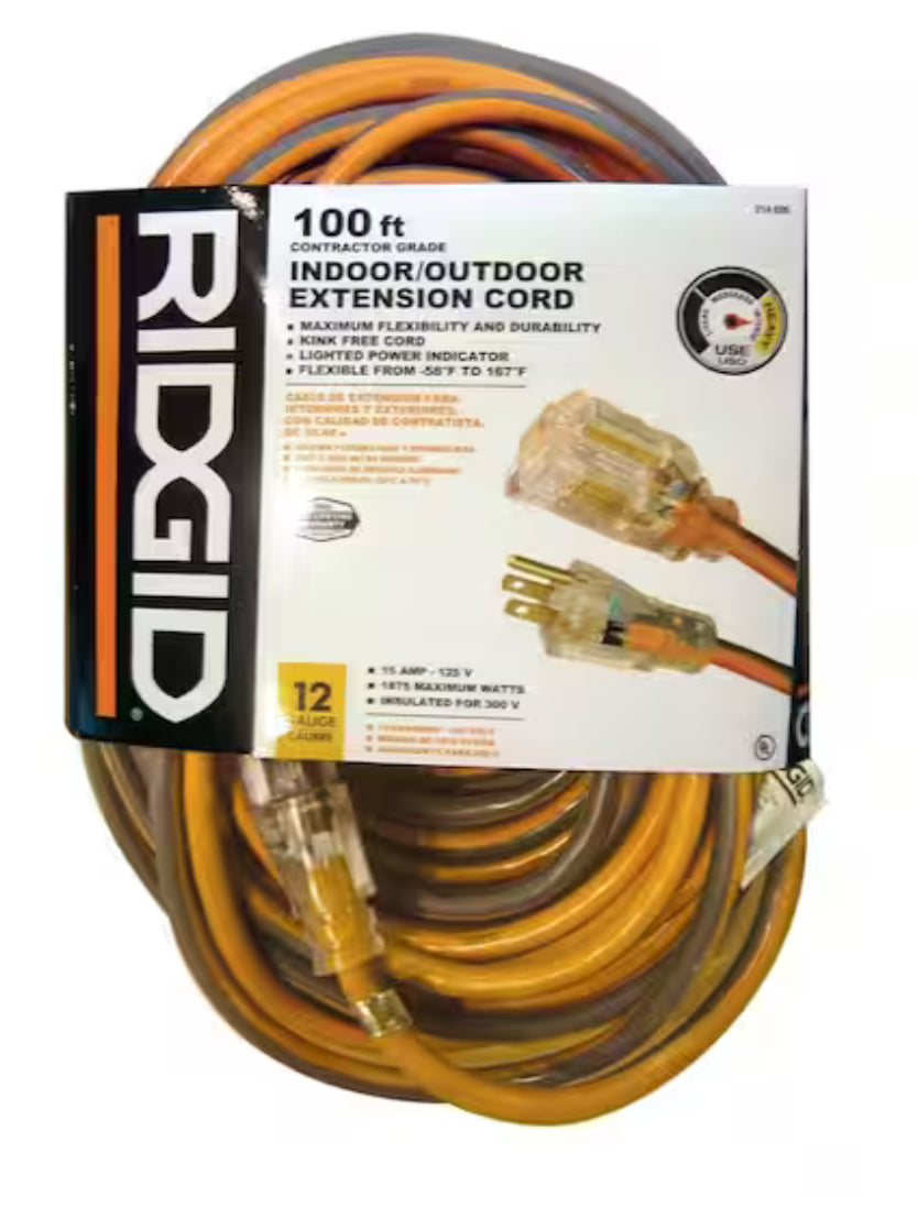 100 ft. 12/3 Extension Cord