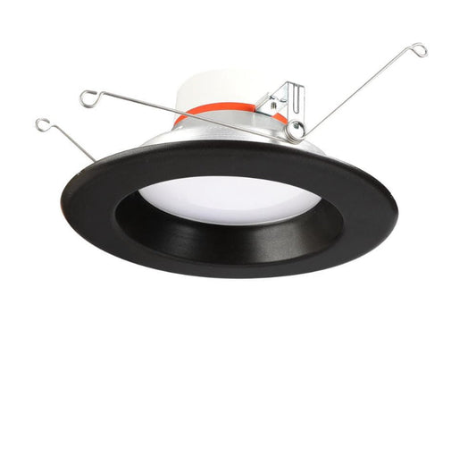 5/6 in. Integrated LED Recessed Retrofit Light Trim with CCT with Brushed Nickel and Dark Bronze Trims, (1-Pack)