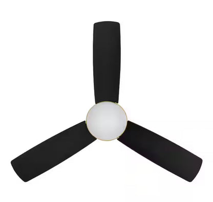 Blaketon 46 in. Indoor/Covered Outdoor Matte Black Modern Ceiling Fan with Integrated LED and Remote Control (Copy 2)