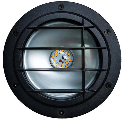 Low Voltage 500 Lumens Black Outdoor Integrated LED In Ground Well Light; Weather/Water/Rust Resistant
