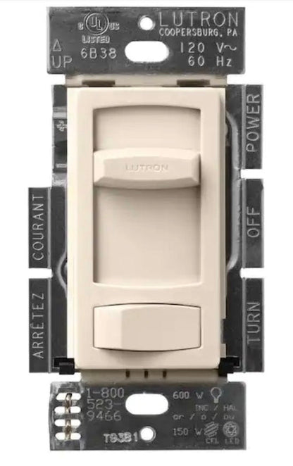 Skylark Contour LED+ Dimmer Switch for LED Bulbs, 150-Watt/Single-Pole or 3-Way, Light Almond (CTCL-153PDH-LA)
