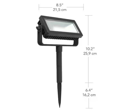 150-Watt Equivalent Low Voltage Black Integrated LED Outdoor Landscape Flood Light with 3 Levels of Intensity