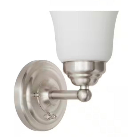 Ashhurst 1-Light Brushed Nickel Wall Sconce with Switch