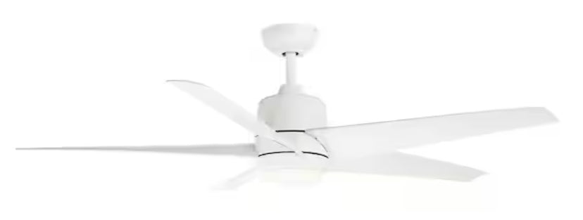 Mena 54 in. White Color Changing Integrated LED Indoor/Outdoor Matte White Ceiling Fan with Light Kit and Remote Control