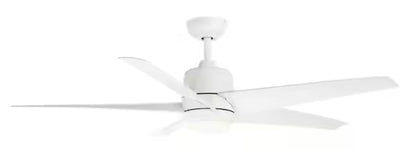 Mena 54 in. White Color Changing Integrated LED Indoor/Outdoor Matte White Ceiling Fan with Light Kit and Remote Control