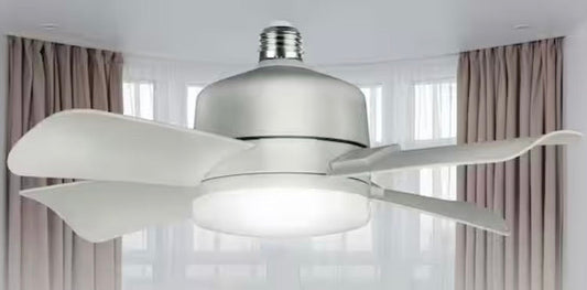 15.7 in. Indoor Nickel Finish Ceiling Fan with Remote, RGB CCT LED Light, Socket