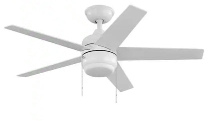 Mena 44 in. LED Indoor/Outdoor Matte White Ceiling Fan with Light Kit and Reversible Blades Included