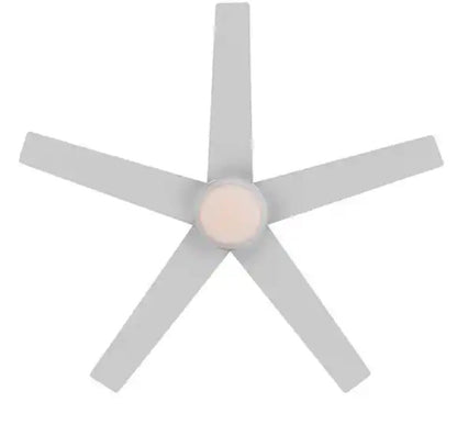 Mena 44 in. LED Indoor/Outdoor Matte White Ceiling Fan with Light Kit and Reversible Blades Included