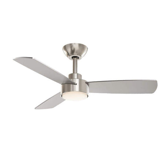 Dorsey 36 in. (3 ft. ) Indoor/Covered Outdoor Brushed Nickel Ceiling Fan with Remote Control and LED Light Kit