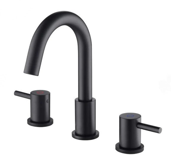 Modern 8 in. Widespread Bathroom Faucet with Pop-Up Drain - Bath Pro Supply
