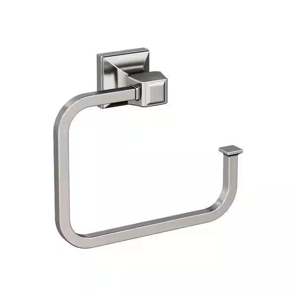 Mulholland 5-3/4 in. (146 mm) L Towel Ring in Brushed Nickel - Bath Pro Supply